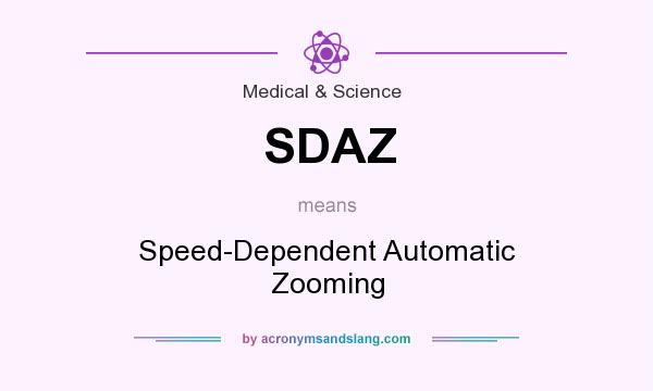 What does SDAZ mean? It stands for Speed-Dependent Automatic Zooming
