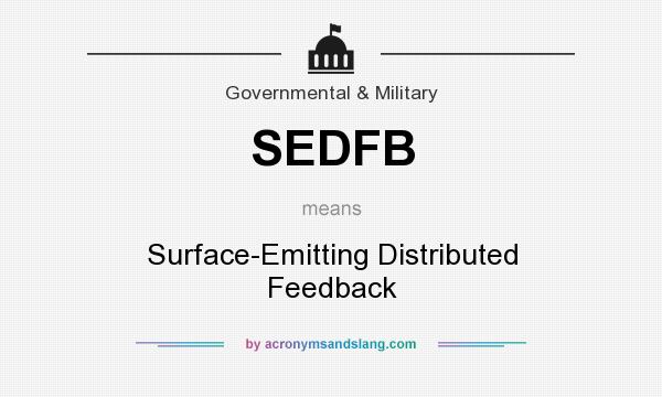 What does SEDFB mean? It stands for Surface-Emitting Distributed Feedback