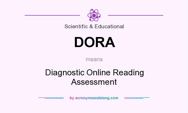 What does DORA mean? It stands for Diagnostic Online Reading Assessment