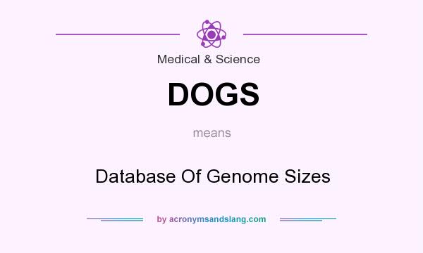 What does DOGS mean? It stands for Database Of Genome Sizes