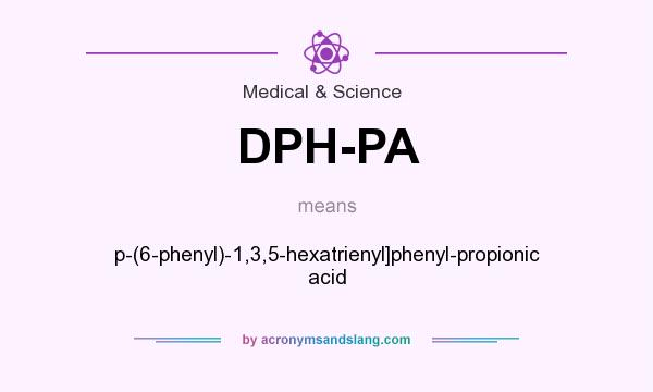 What does DPH-PA mean? It stands for p-(6-phenyl)-1,3,5-hexatrienyl]phenyl-propionic acid