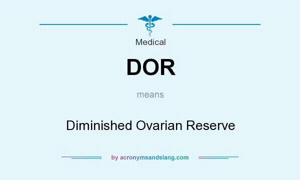 What does DOR mean? It stands for Diminished Ovarian Reserve