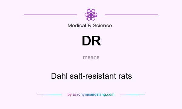 What does DR mean? It stands for Dahl salt-resistant rats