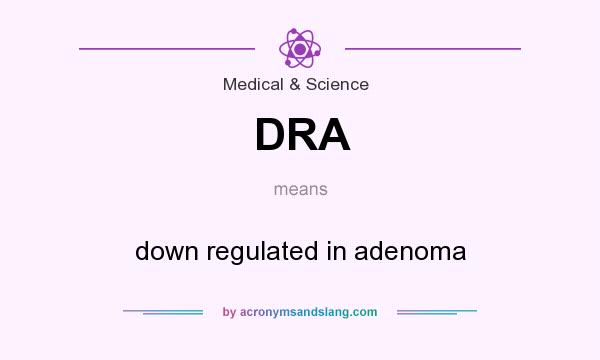 What does DRA mean? It stands for down regulated in adenoma