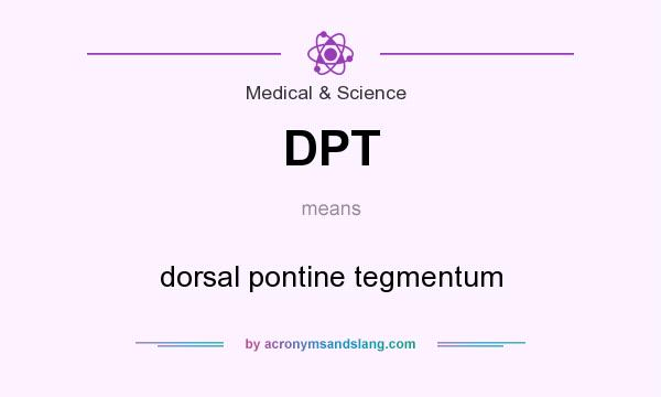 What does DPT mean? It stands for dorsal pontine tegmentum
