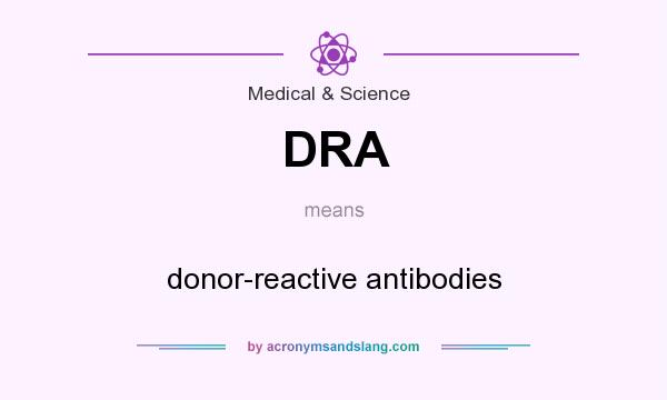 What does DRA mean? It stands for donor-reactive antibodies