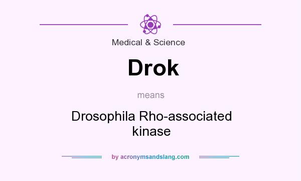 What does Drok mean? It stands for Drosophila Rho-associated kinase