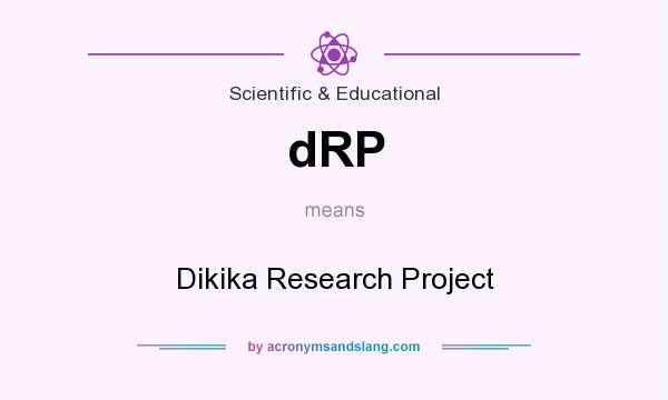 What does dRP mean? It stands for Dikika Research Project