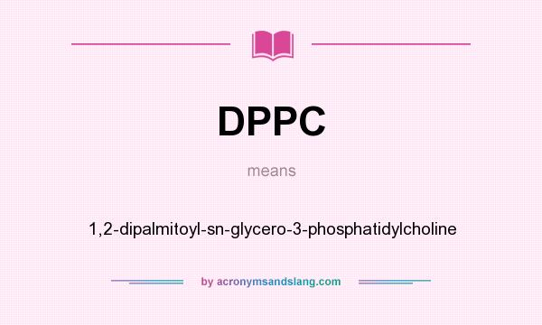 What does DPPC mean? It stands for 1,2-dipalmitoyl-sn-glycero-3-phosphatidylcholine
