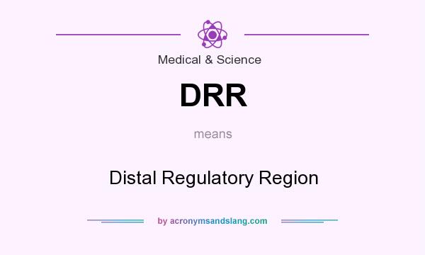 What does DRR mean? It stands for Distal Regulatory Region