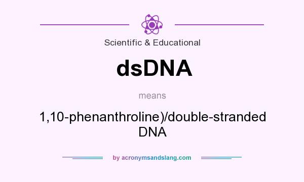 What does dsDNA mean? It stands for 1,10-phenanthroline)/double-stranded DNA