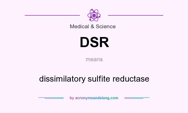 What does DSR mean? It stands for dissimilatory sulfite reductase