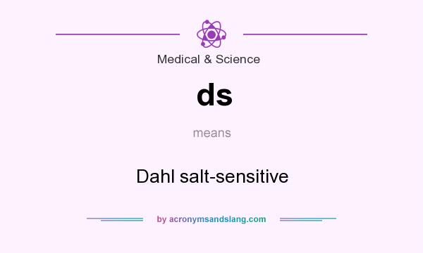 What does ds mean? It stands for Dahl salt-sensitive