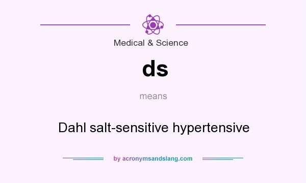 What does ds mean? It stands for Dahl salt-sensitive hypertensive