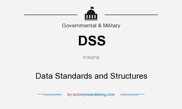 What does DSS mean? It stands for Data Standards and Structures
