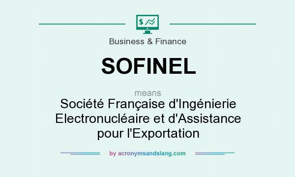 What does SOFINEL mean? It stands for Société Française d`Ingénierie Electronucléaire et d`Assistance pour l`Exportation