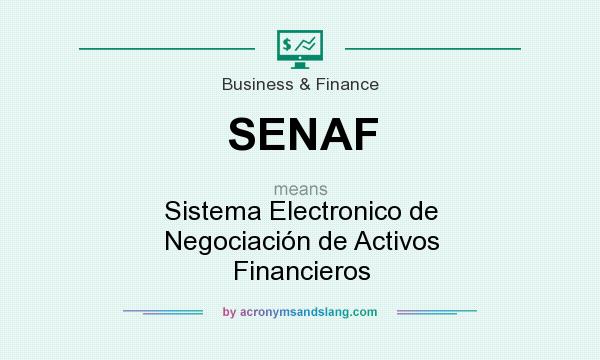 What does SENAF mean? It stands for Sistema Electronico de Negociación de Activos Financieros