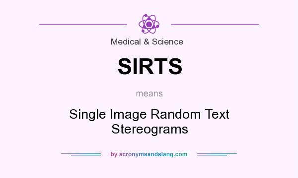 What does SIRTS mean? It stands for Single Image Random Text Stereograms