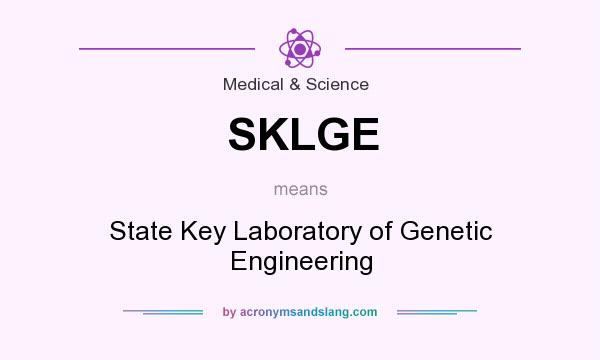 What does SKLGE mean? It stands for State Key Laboratory of Genetic Engineering
