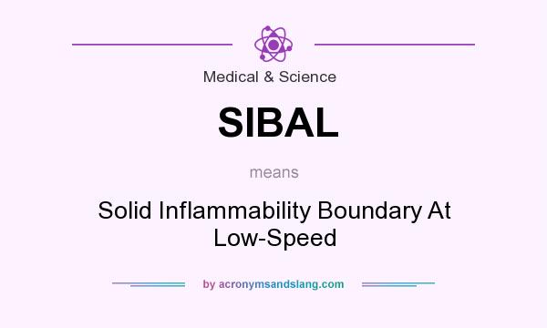 What does SIBAL mean? It stands for Solid Inflammability Boundary At Low-Speed
