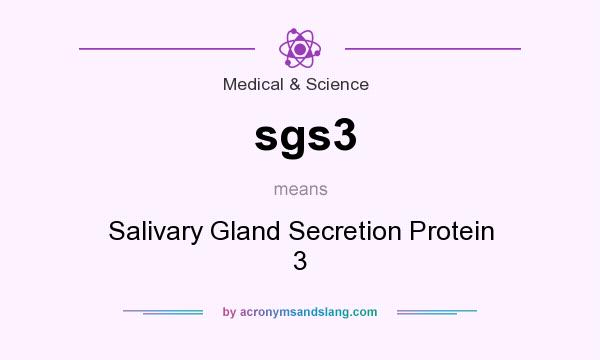 What does sgs3 mean? It stands for Salivary Gland Secretion Protein 3