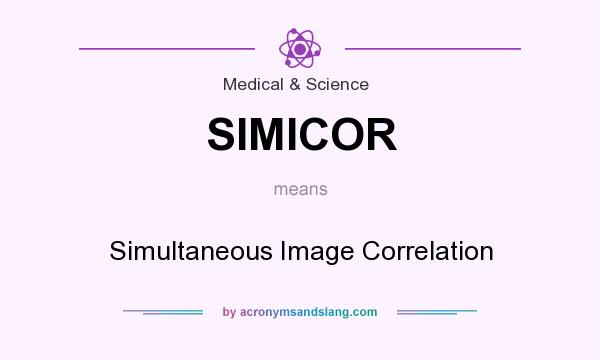 What does SIMICOR mean? It stands for Simultaneous Image Correlation