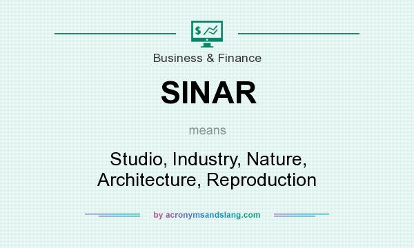 What does SINAR mean? It stands for Studio, Industry, Nature, Architecture, Reproduction