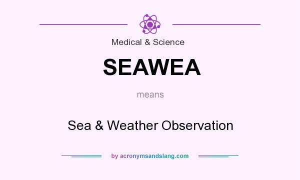 What does SEAWEA mean? It stands for Sea & Weather Observation