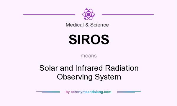 What does SIROS mean? It stands for Solar and Infrared Radiation Observing System