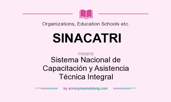 What does SINACATRI mean? It stands for Sistema Nacional de Capacitación y Asistencia Técnica Integral
