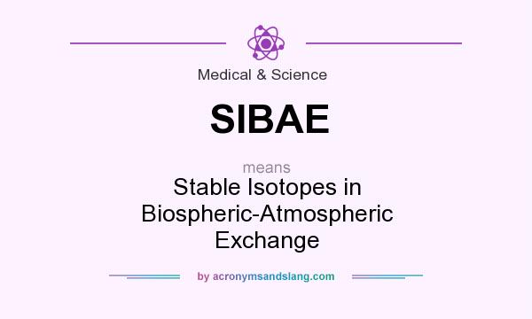 What does SIBAE mean? It stands for Stable Isotopes in Biospheric-Atmospheric Exchange