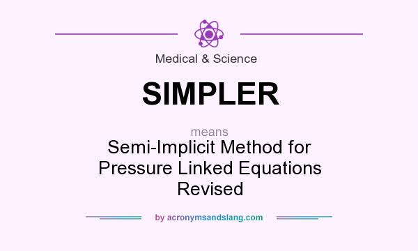 What does SIMPLER mean? It stands for Semi-Implicit Method for Pressure Linked Equations Revised