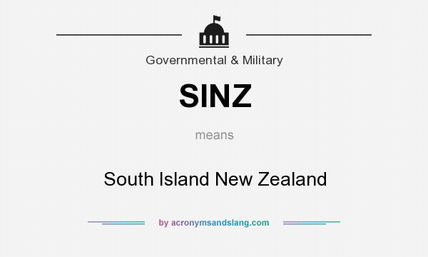 What does SINZ mean? It stands for South Island New Zealand