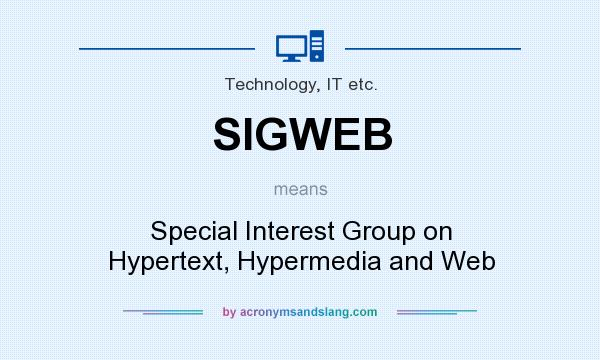 What does SIGWEB mean? It stands for Special Interest Group on Hypertext, Hypermedia and Web