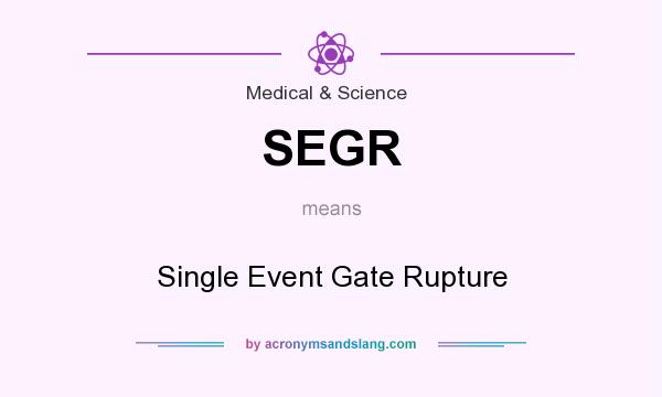 What does SEGR mean? It stands for Single Event Gate Rupture