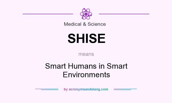 What does SHISE mean? It stands for Smart Humans in Smart Environments