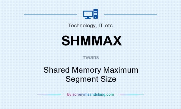 What does SHMMAX mean? It stands for Shared Memory Maximum Segment Size