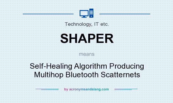 What does SHAPER mean? It stands for Self-Healing Algorithm Producing Multihop Bluetooth Scatternets
