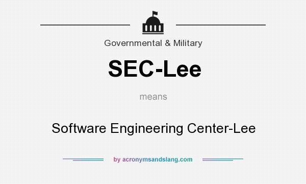 What does SEC-Lee mean? It stands for Software Engineering Center-Lee