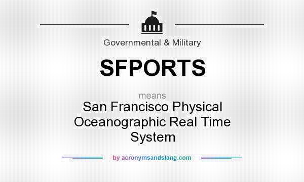 What does SFPORTS mean? It stands for San Francisco Physical Oceanographic Real Time System