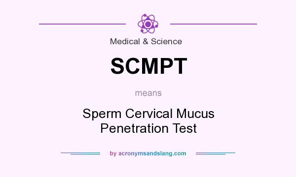 What does SCMPT mean? It stands for Sperm Cervical Mucus Penetration Test