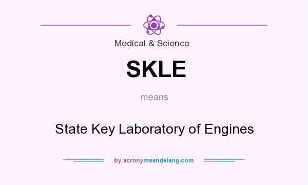 What does SKLE mean? It stands for State Key Laboratory of Engines