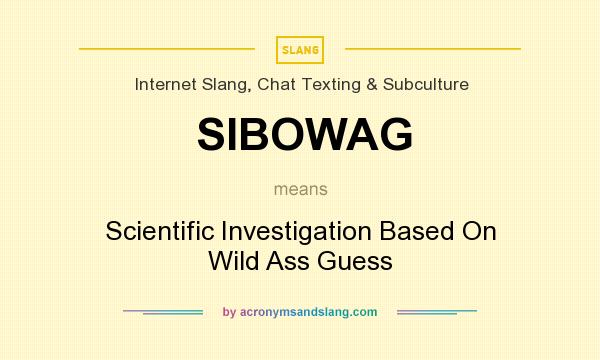 What does SIBOWAG mean? It stands for Scientific Investigation Based On Wild Ass Guess