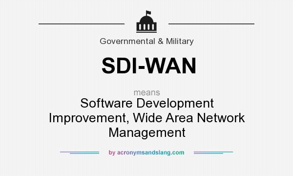 What does SDI-WAN mean? It stands for Software Development Improvement, Wide Area Network Management