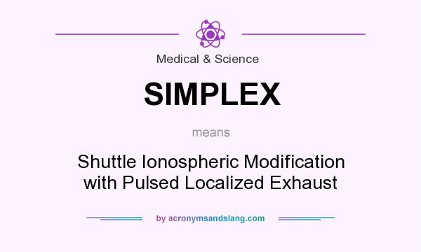 What does SIMPLEX mean? It stands for Shuttle Ionospheric Modification with Pulsed Localized Exhaust