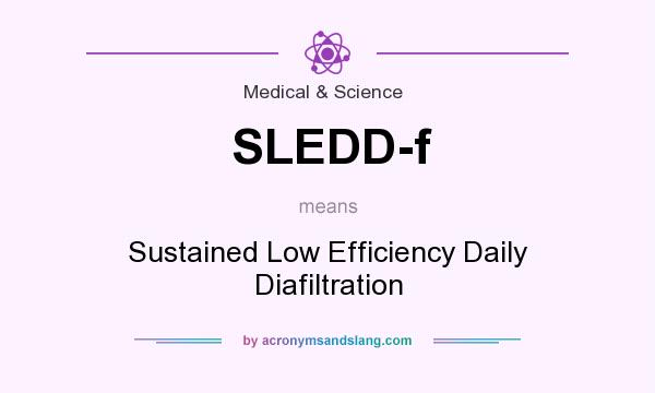 What does SLEDD-f mean? It stands for Sustained Low Efficiency Daily Diafiltration