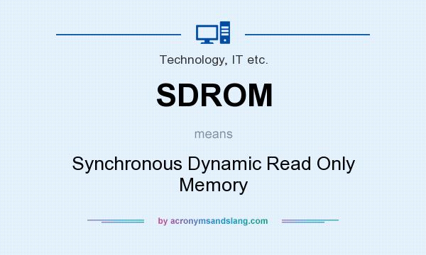 What does SDROM mean? It stands for Synchronous Dynamic Read Only Memory