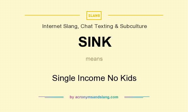 SINK Single Income No Kids In Internet Slang Chat Texting 