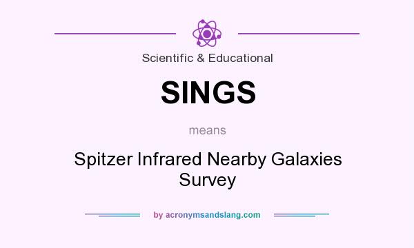 What does SINGS mean? It stands for Spitzer Infrared Nearby Galaxies Survey