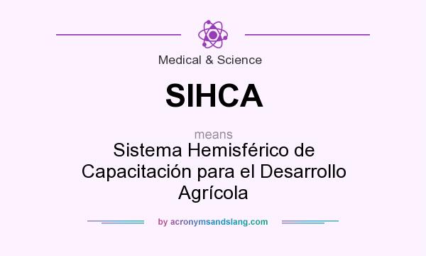 What does SIHCA mean? It stands for Sistema Hemisférico de Capacitación para el Desarrollo Agrícola